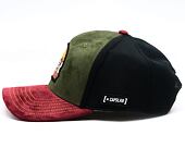 Kšiltovka Capslab - Tom & Jerry Trucker - Best Buddies Suede - Olive / Burgundy