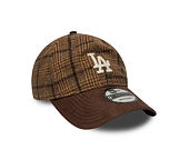 Kšiltovka New Era - MLB Mix Check 9TWENTY - LA Dodgers - Chestnut Brown / Stone
