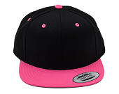 Kšiltovka Yupoong Classic Snapback 2-Tone Black / Neonpink