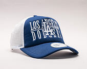 Kšiltovka New Era Trucker Word Stack Los Angeles Dodgers Dark Royal/Gray Snapback