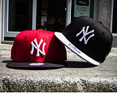 Dětská Kšiltovka New Era Cotton Block New York Yankees Scarlet/Black/White Snapback Youth